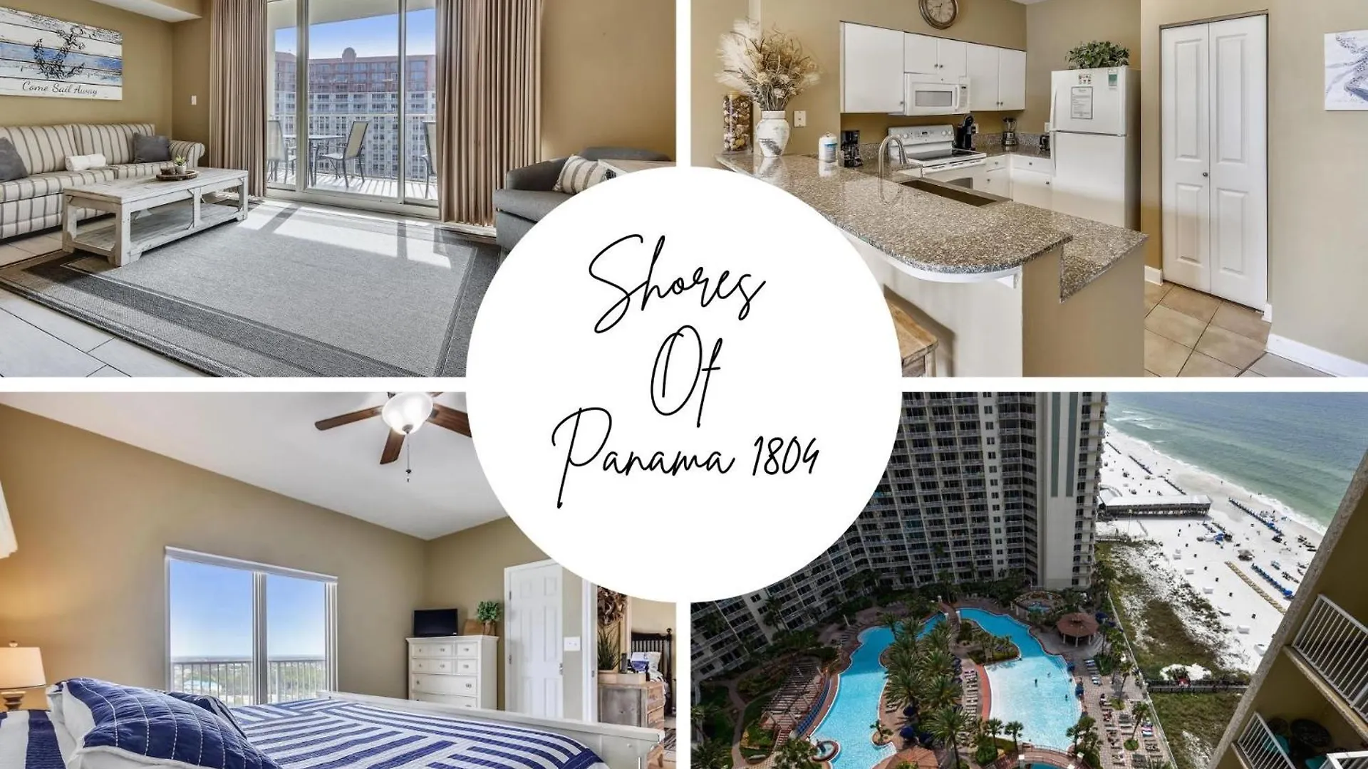 Shores Of Panama 1804 - 2 Bedroom Bunkroom Sleeps 8, Updated! Free Fun, Condo Panama City Beach 0*,